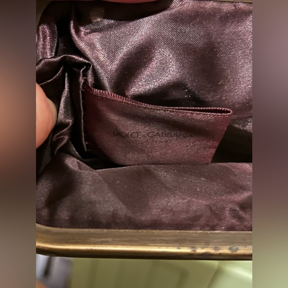 Vintage Dolce & Gabbana Suede Clutch Beauty Pouch Pour Femme - Picture 8 of 9
